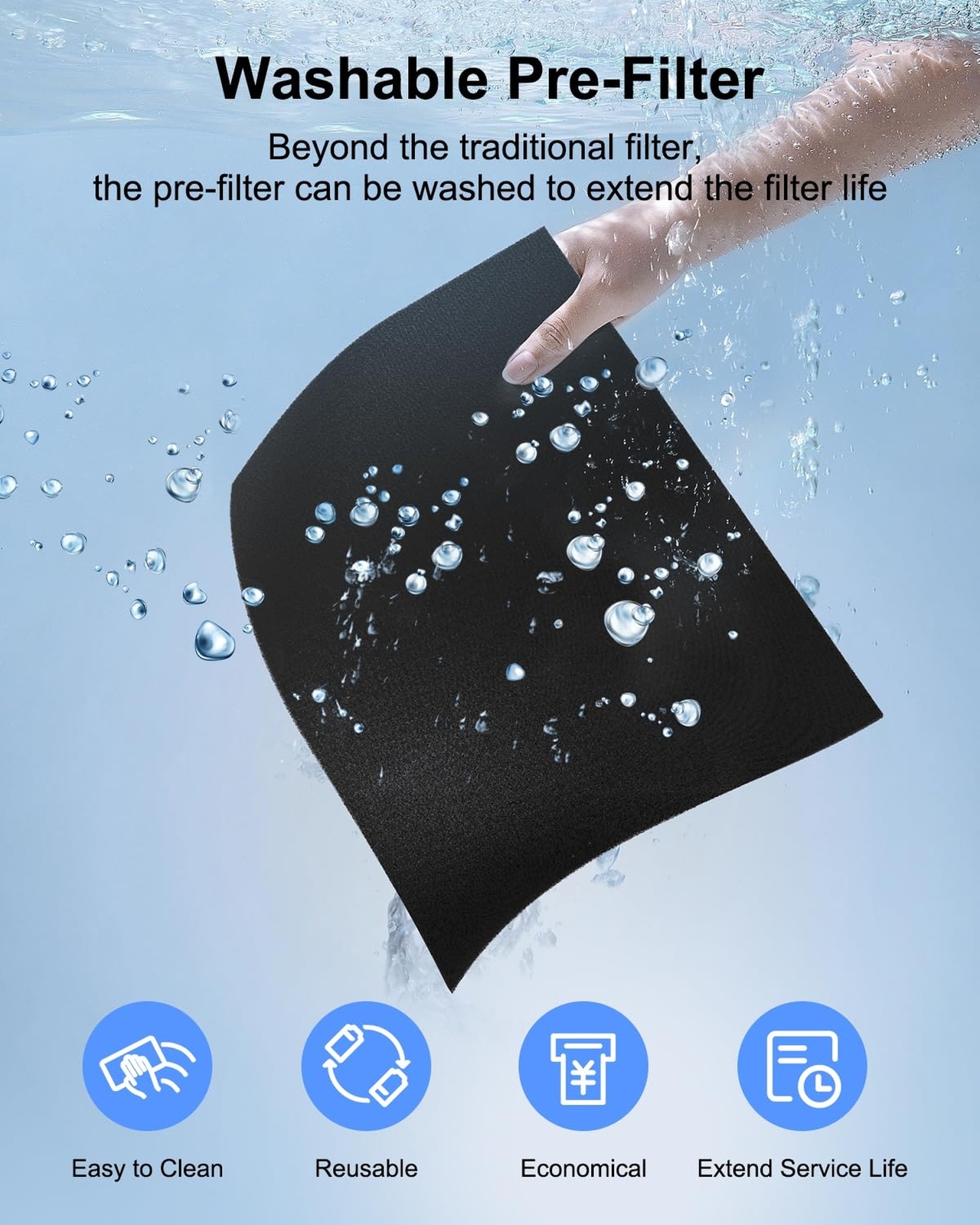 Air Purifiers for Home Large Room 2200 Ft² with Washable Filters, MOOKA H13