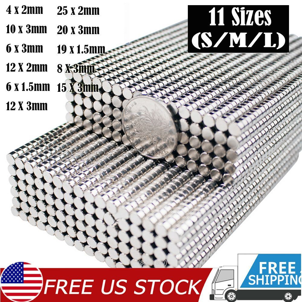 Lot Neodymium Magnets N52 Disc Round Super Strong Rare Earth Small Large Magnet