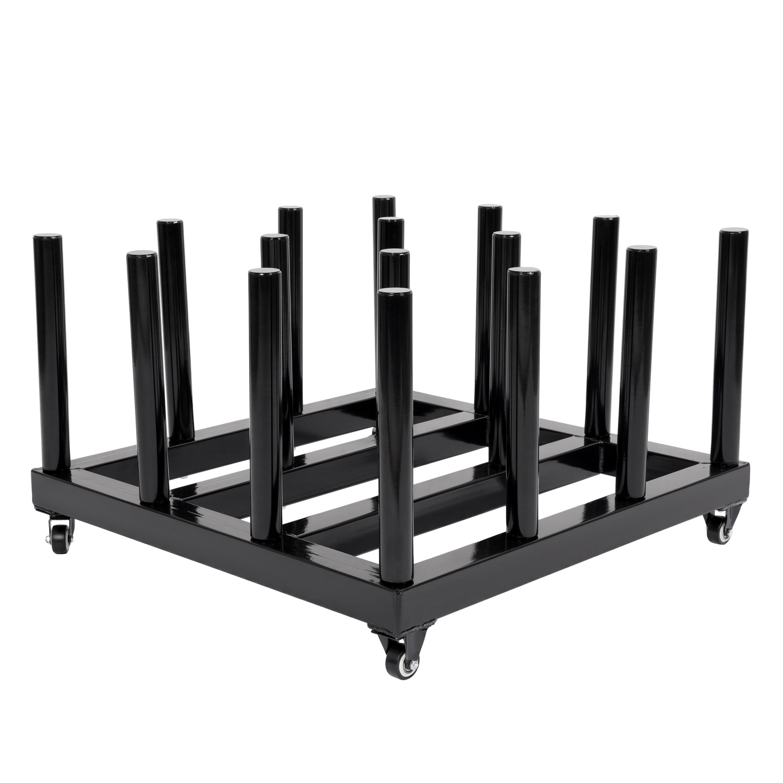 1200LBS Vinyl Cart Mobile Media Rack w/ Casters 16 Rolls Digital Media Storage