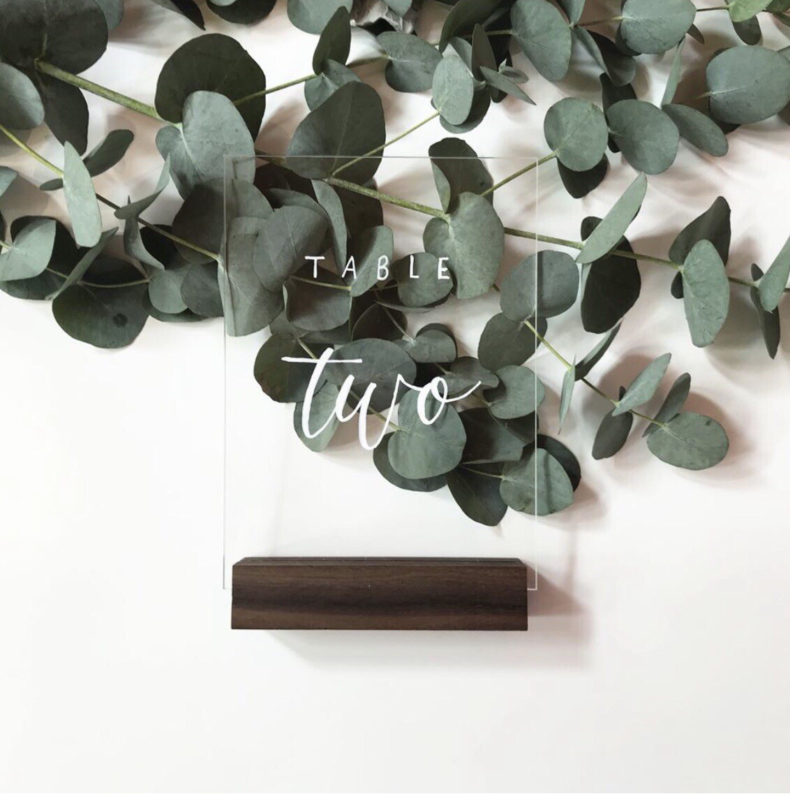 Display Sign Holders Numbers Stands Walnut Wood Sign Holders