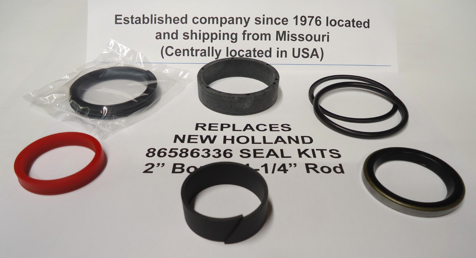 CASE IH & NEW HOLLAND REPLACEMENT SEAL KIT 86586336 SEAL KIT 2″ BORE- 1-1/4″ ROD