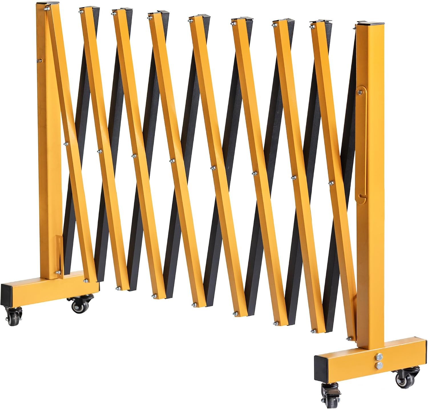 11.5FT Expandable Barricade Gate, Expandable Metal Barricade Gate Alloy Fence wi