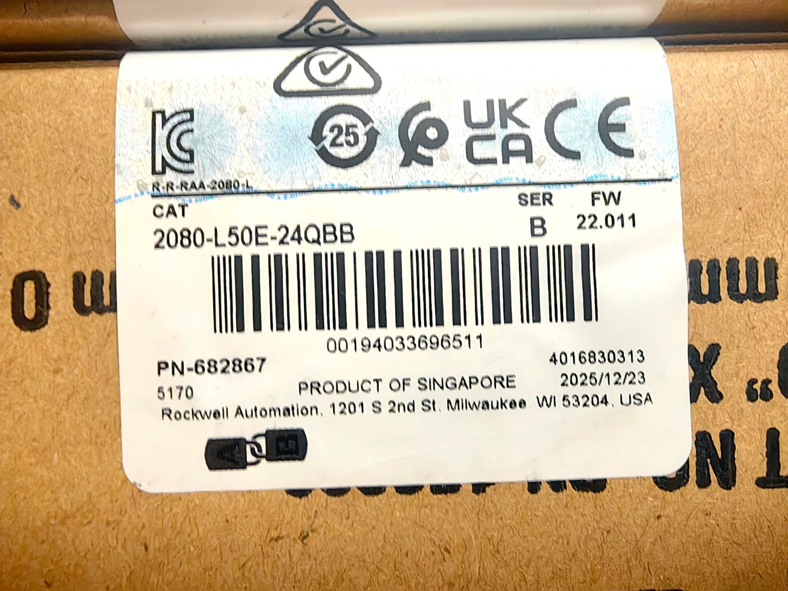 2025 New Allen-Bradley 2080-L50E-24QBB /B Micro850 24 I/O EtherNet/IP Controller
