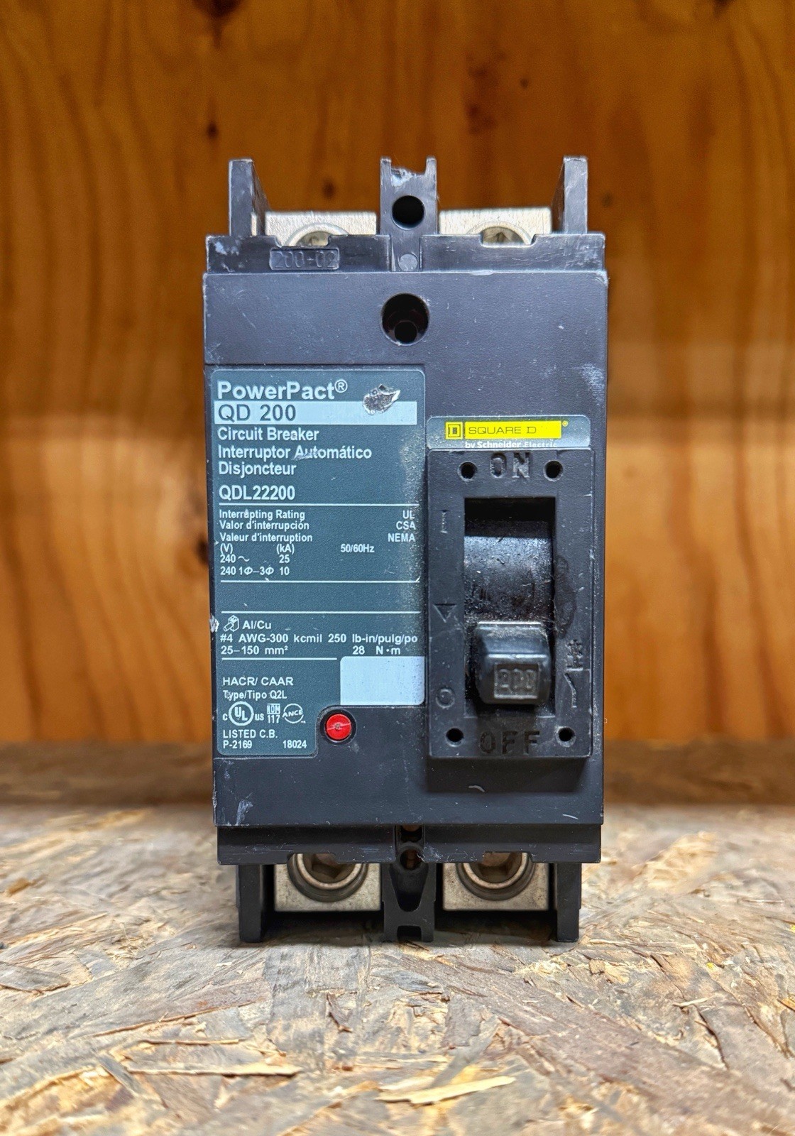 Square D QDL22200 PowerPact 200A 240V Circuit Breaker
