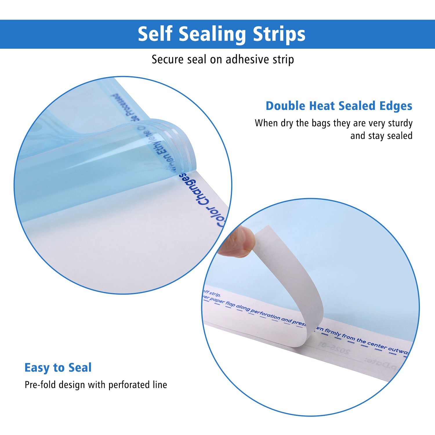 1000 OneMed Self-Sealing Sterilization Pouch 2.25″x5″Dental Medical Sterile Bags