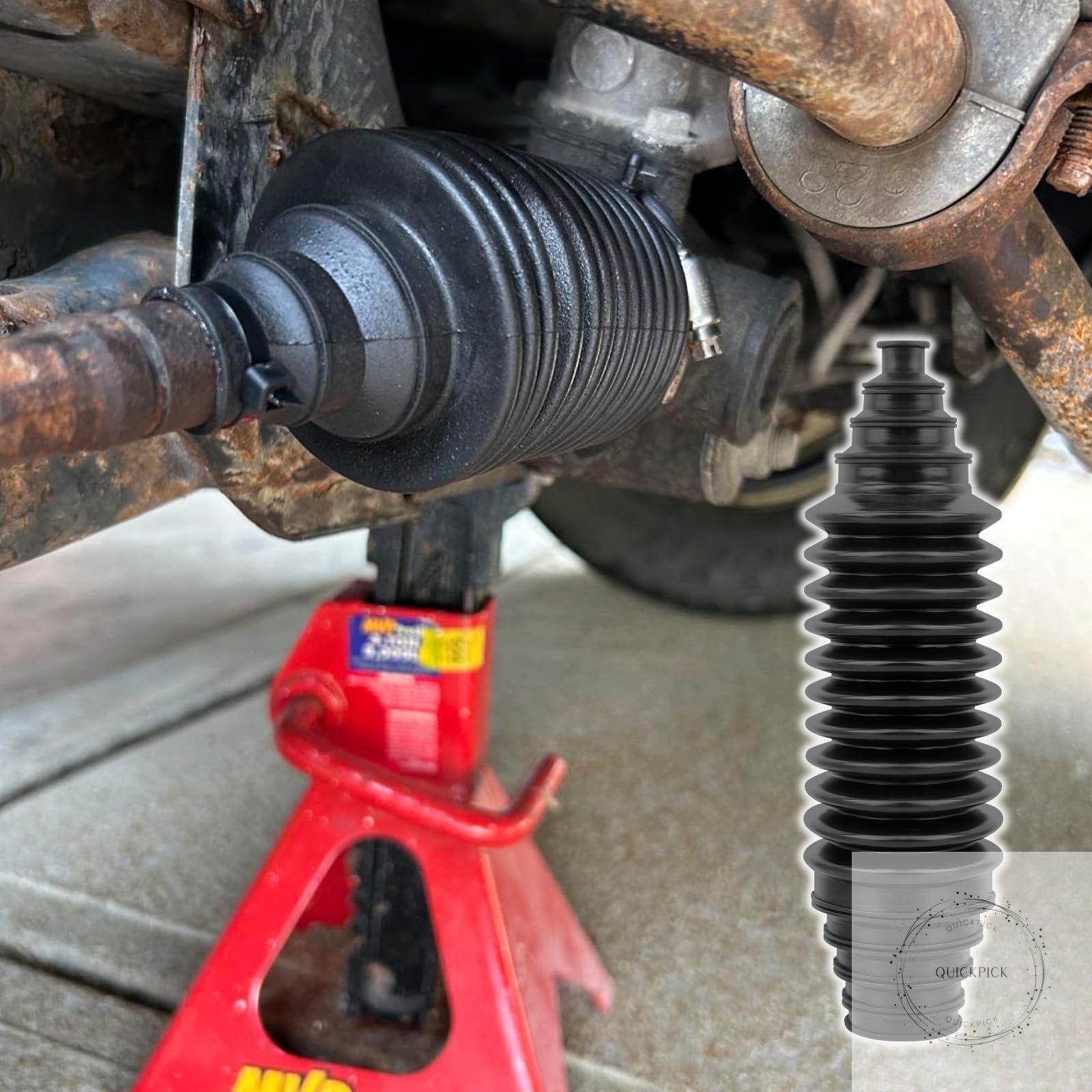 2pcs Steering Rack Boot Kit Adjustable Inner Tie Rod Bellows Dust Cover Set