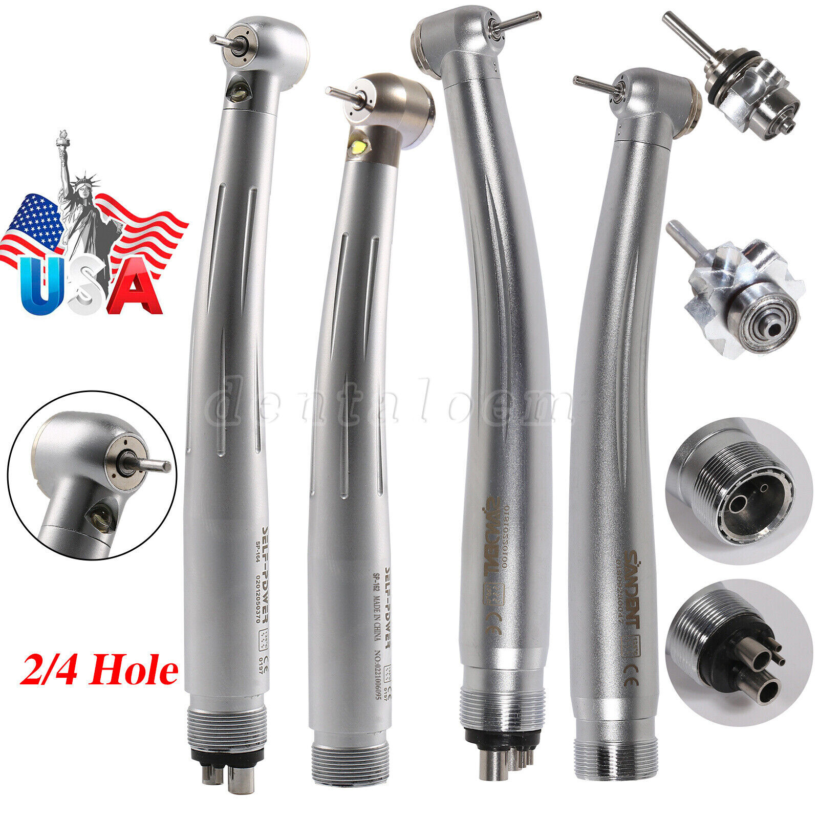 NSK Style Dental Fiber Optic LED E-generator / high speed handpiece 4HOLE/2HOLES