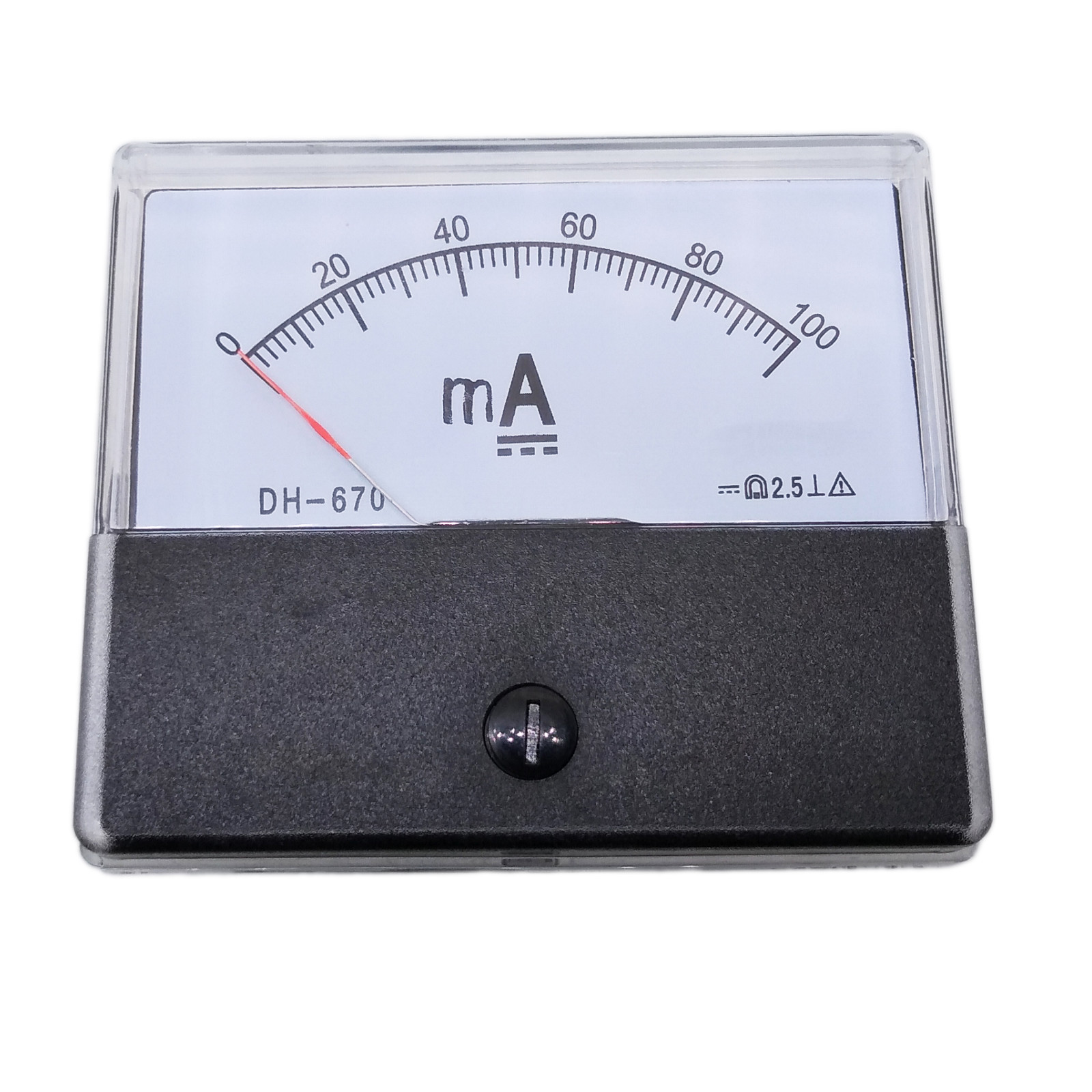 US Stock Analog Panel AMP Current Ammeter Meter Gauge DH-670 0-100mA DC