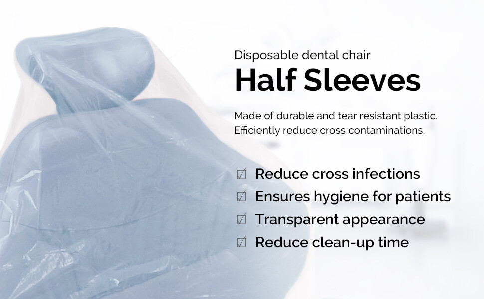 Dental Disposable Half Chair Full Chair Sleeves Protective Cover Clear Plastic