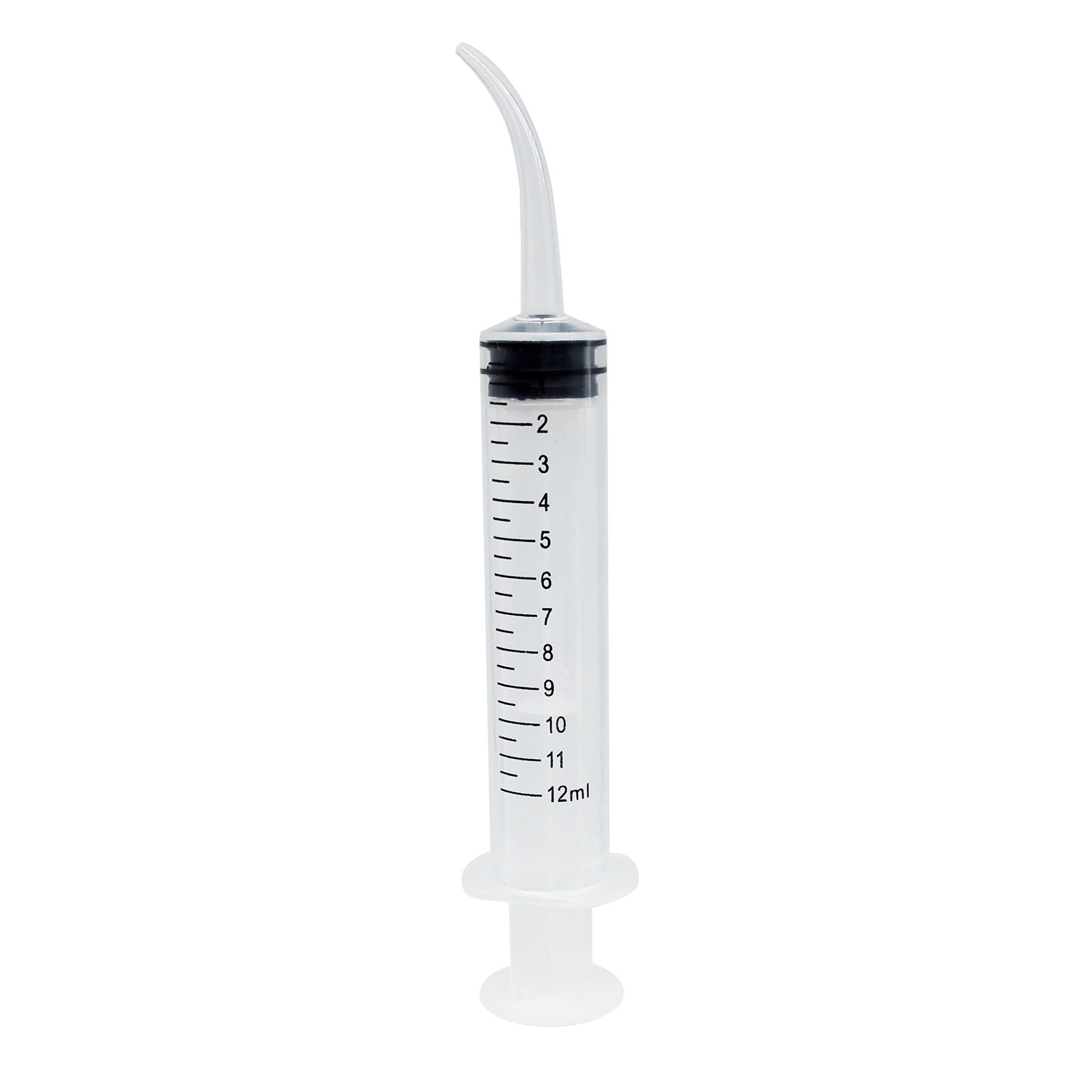 50 pcs Dental Disposable Curved Oral Tip Utility Irrigation Syringes 12ml