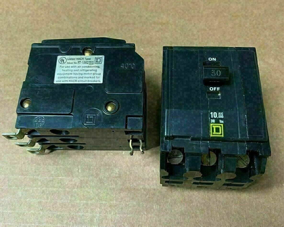 NEW SQUARE D QOB QOB330 3 POLE 30 AMP 240V YELLOW BOLT-ON CIRCUIT BREAKER NTO