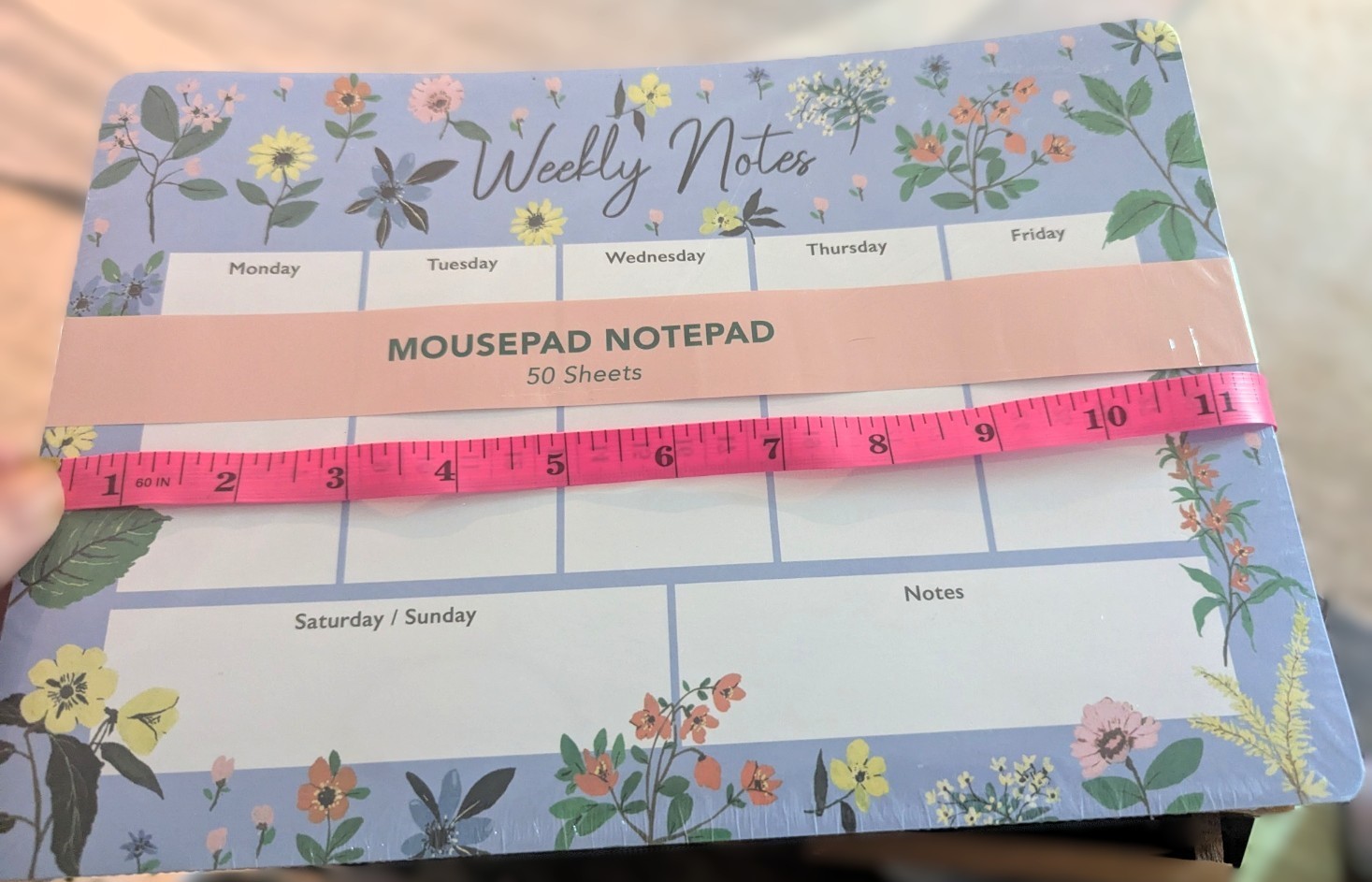 Plan in Bloom – Weekly Mousepad Notepad – 50 sheets – 11″ x 8″
