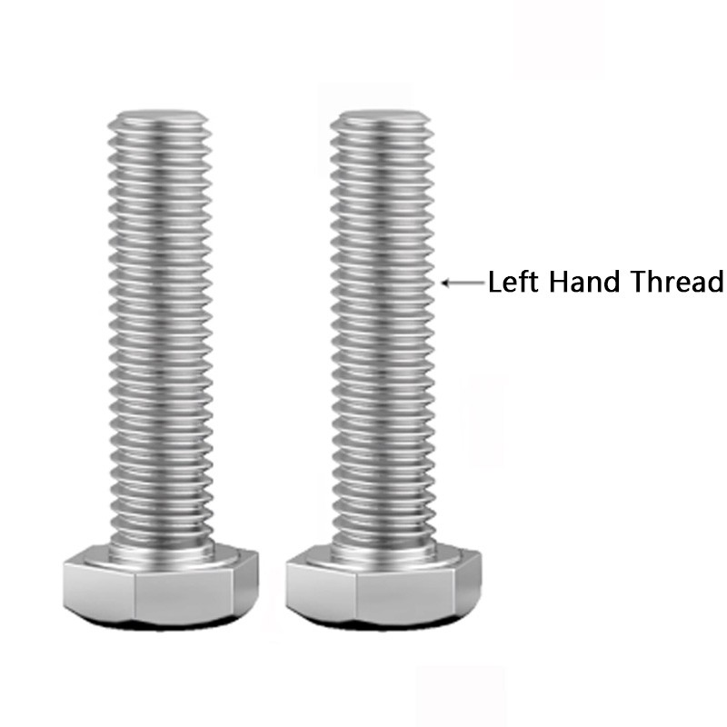 M4-M16 Reverse Left Hand Thread Hexagon Screws Hex Head Bolts A2 Stainless Steel