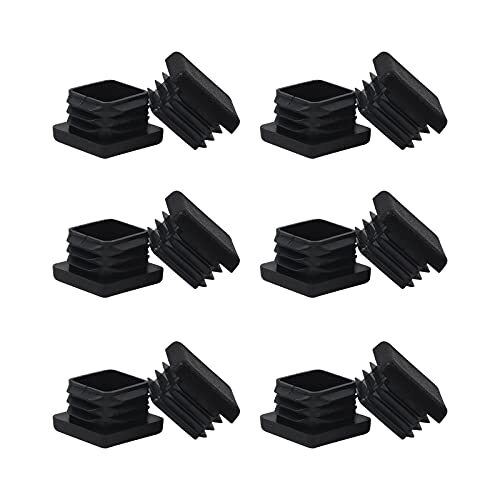 1 1×1 Square Tube End Cap Plastic Plugs 12 Pack, 1×1 1 Inch Square Tubing Plug