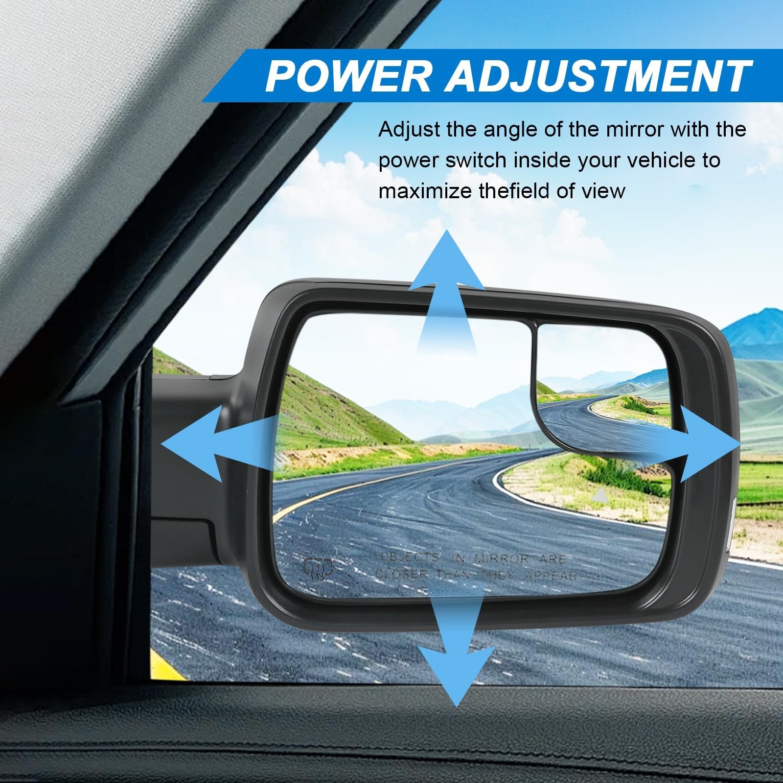 Right Passenger Side Door Mirror Power Folding Heated Power Glass (11Pin) | C…