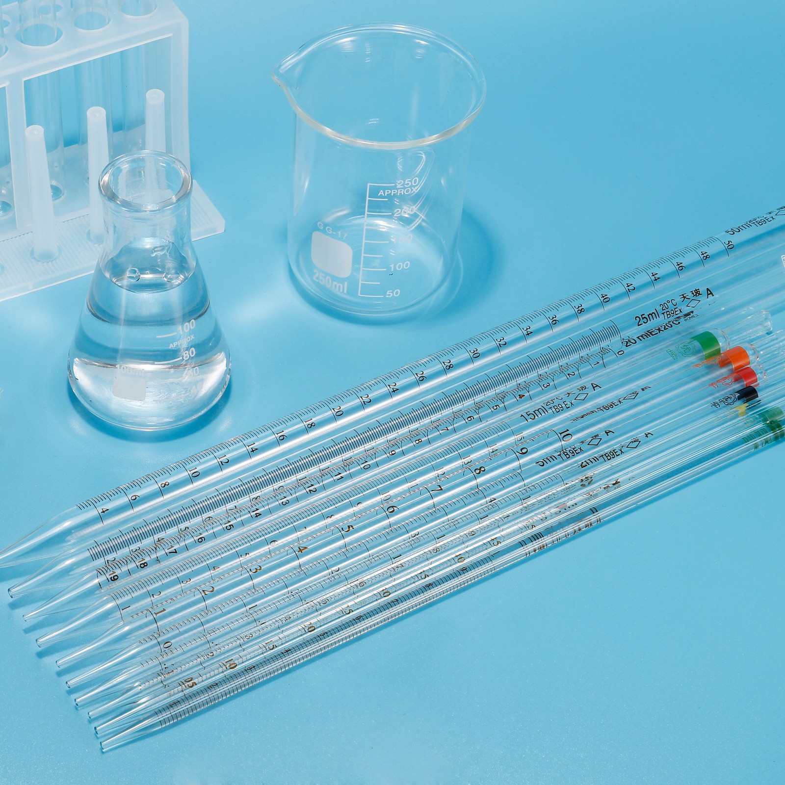 Graduated Dropper Pipettes 20ml Borosilicate Glass Clear