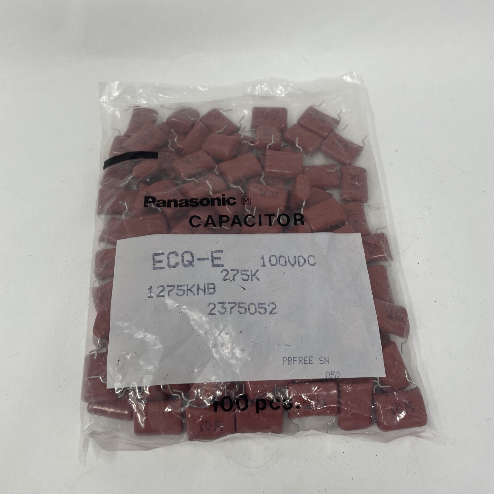 *100-PCS Panasonic Capacitor ECQ-E 100V DC 275K 1275KNB – Sealed Bag – Free Ship