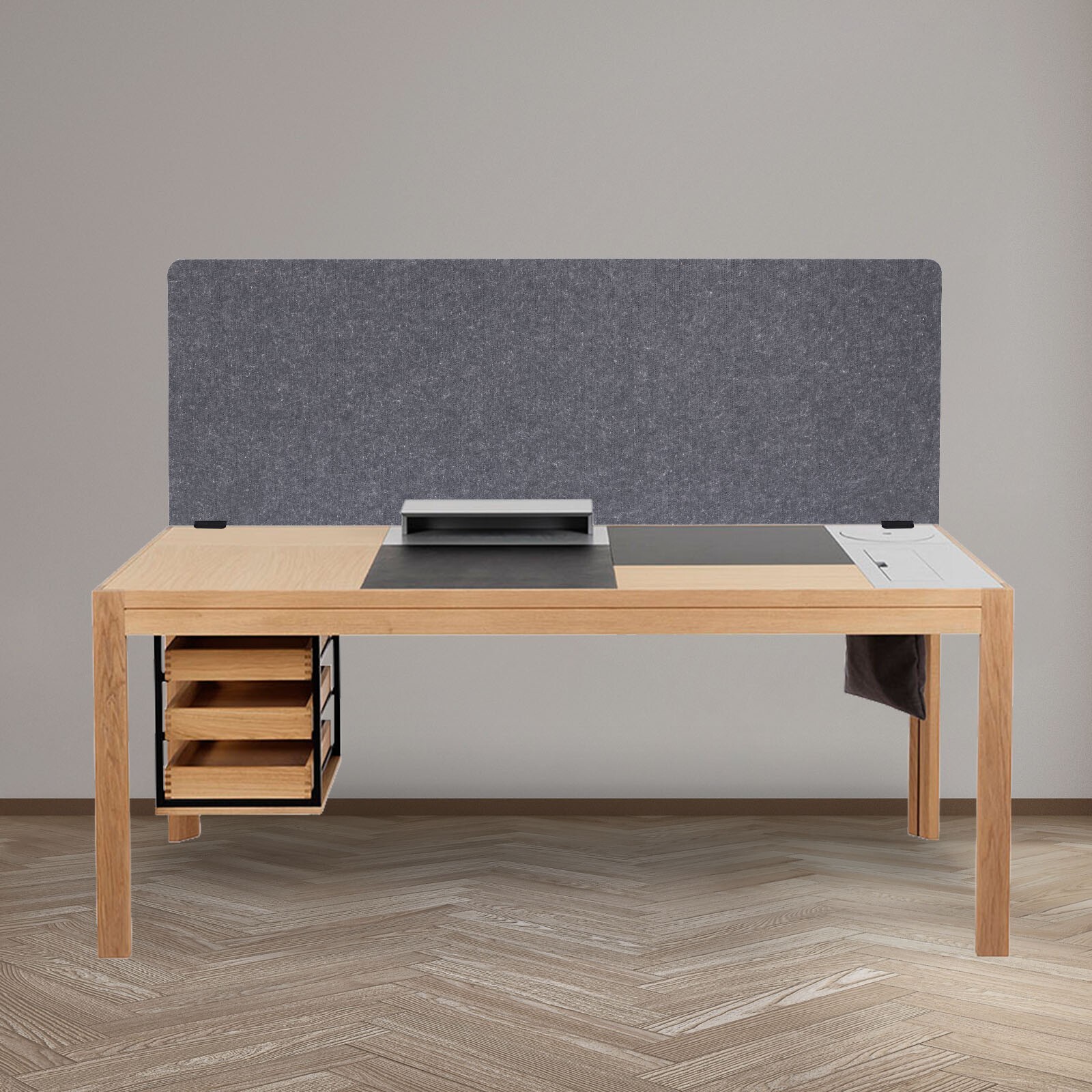 Office Partition, Polyester Desk Divider, Desktop Privacy Panel Table Mounted