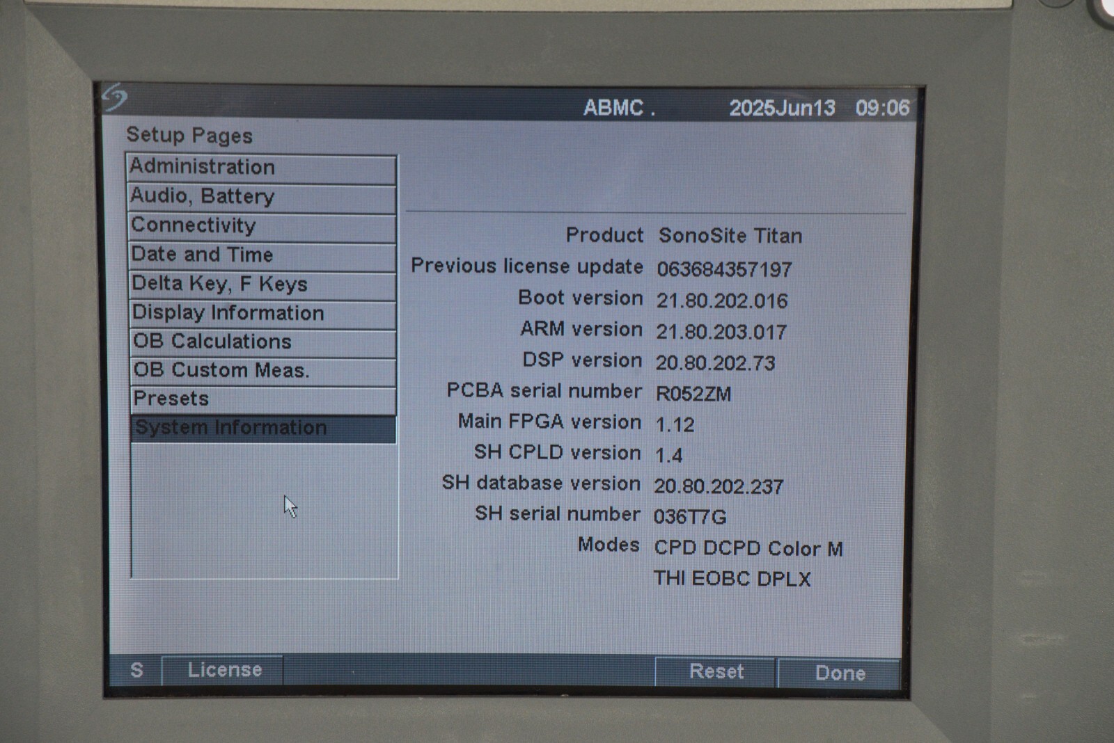 SonoSite Titan High-Resolution Imaging System W/ C15/4-2 MHz & Cart