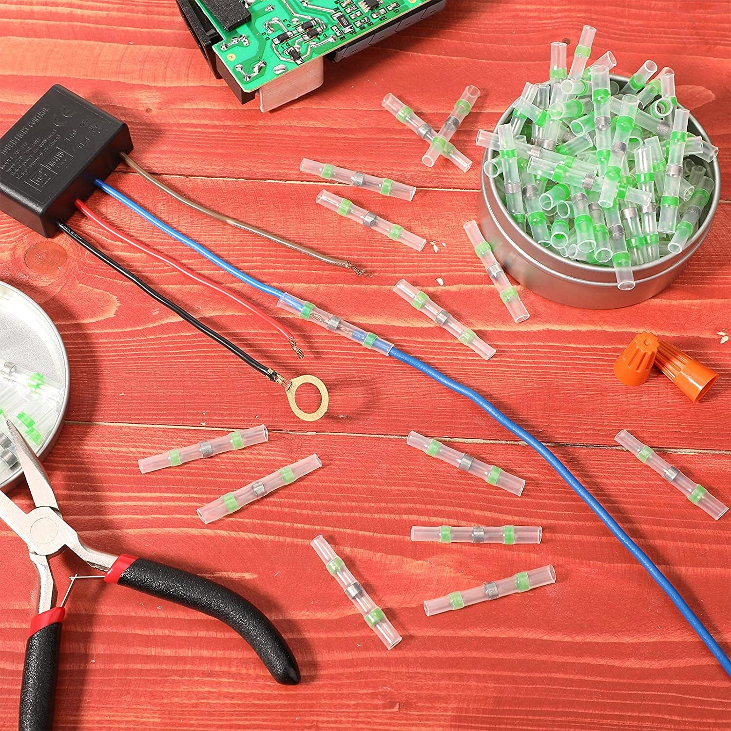 100-1000 Solder Seal Sleeve Terminal Waterproof Heat Shrink Butt Wire Connectors