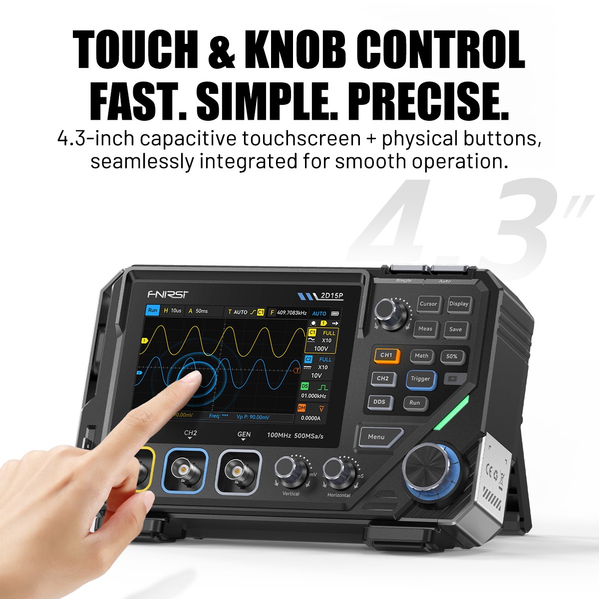 FNIRSI-2D15P Digital Multimeter Oscilloscope Signal Generator Duan Channel 100M/