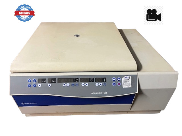Fisher Scientific AccuSpin 3R Centrifuge + #4393 Rotor 60 DAYS WARRANTY