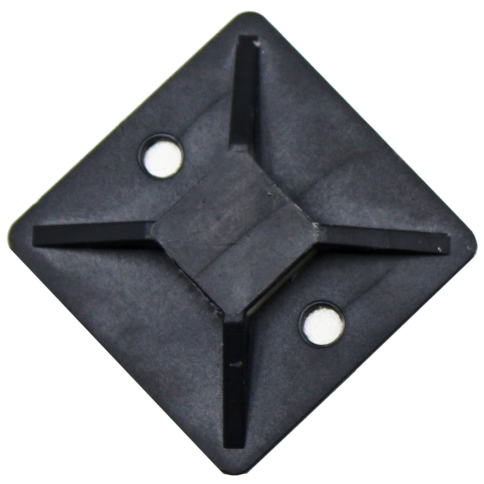 Adhesive Backed Mounting Bases – 50 Pack – Black / White – Electriduct