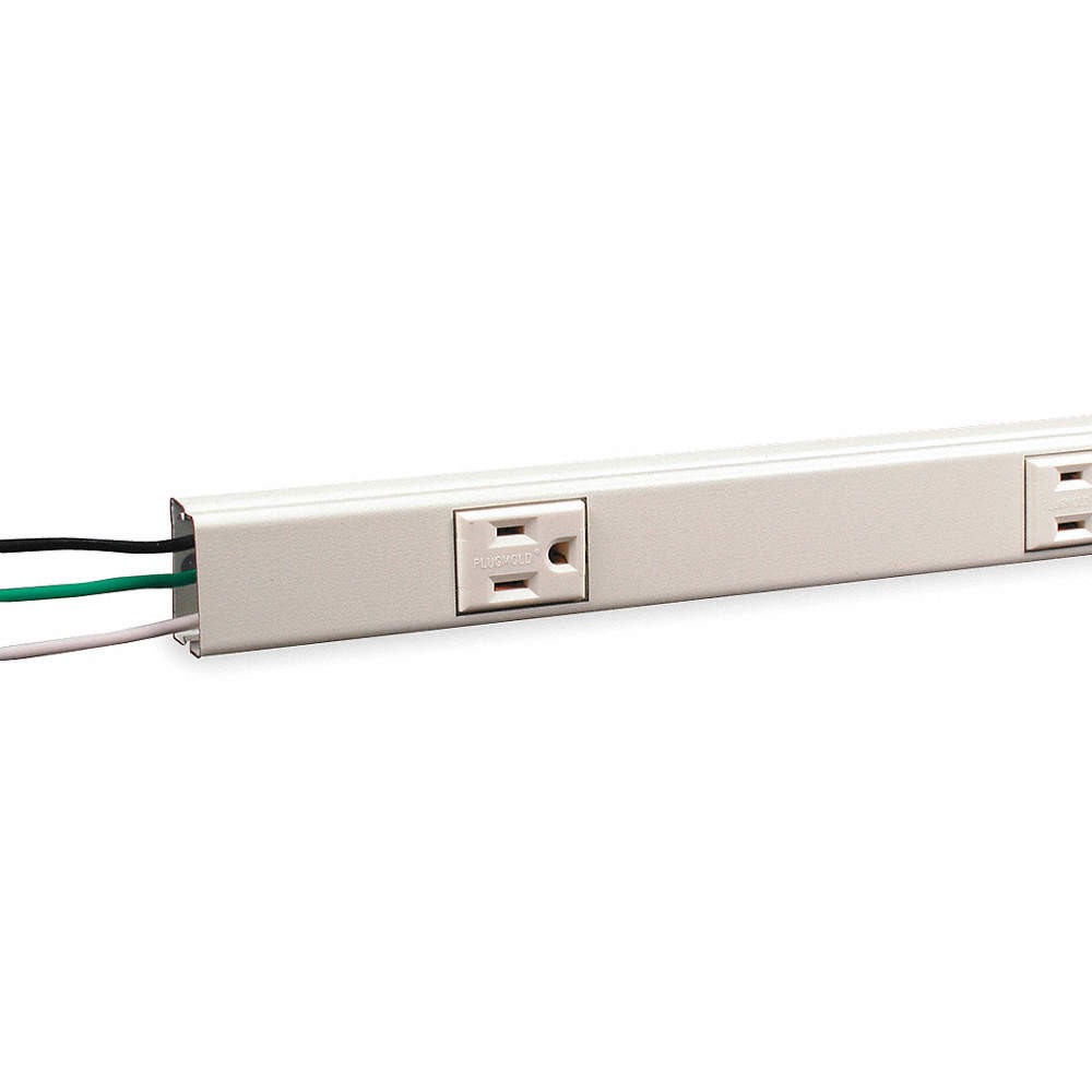LEGRAND NM24GB612 Prewired Raceway6 Outlets,6 Ft. L,Ivory 5HN48