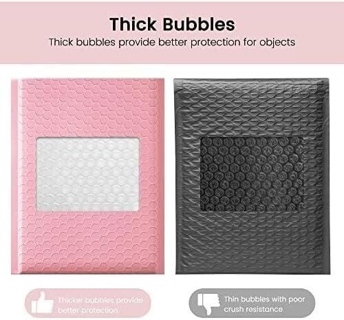 Poly Bubble Mailers 8.5×12 250pc Padded Envelope 8.5×11 Bubble Bag #2 Light Pink