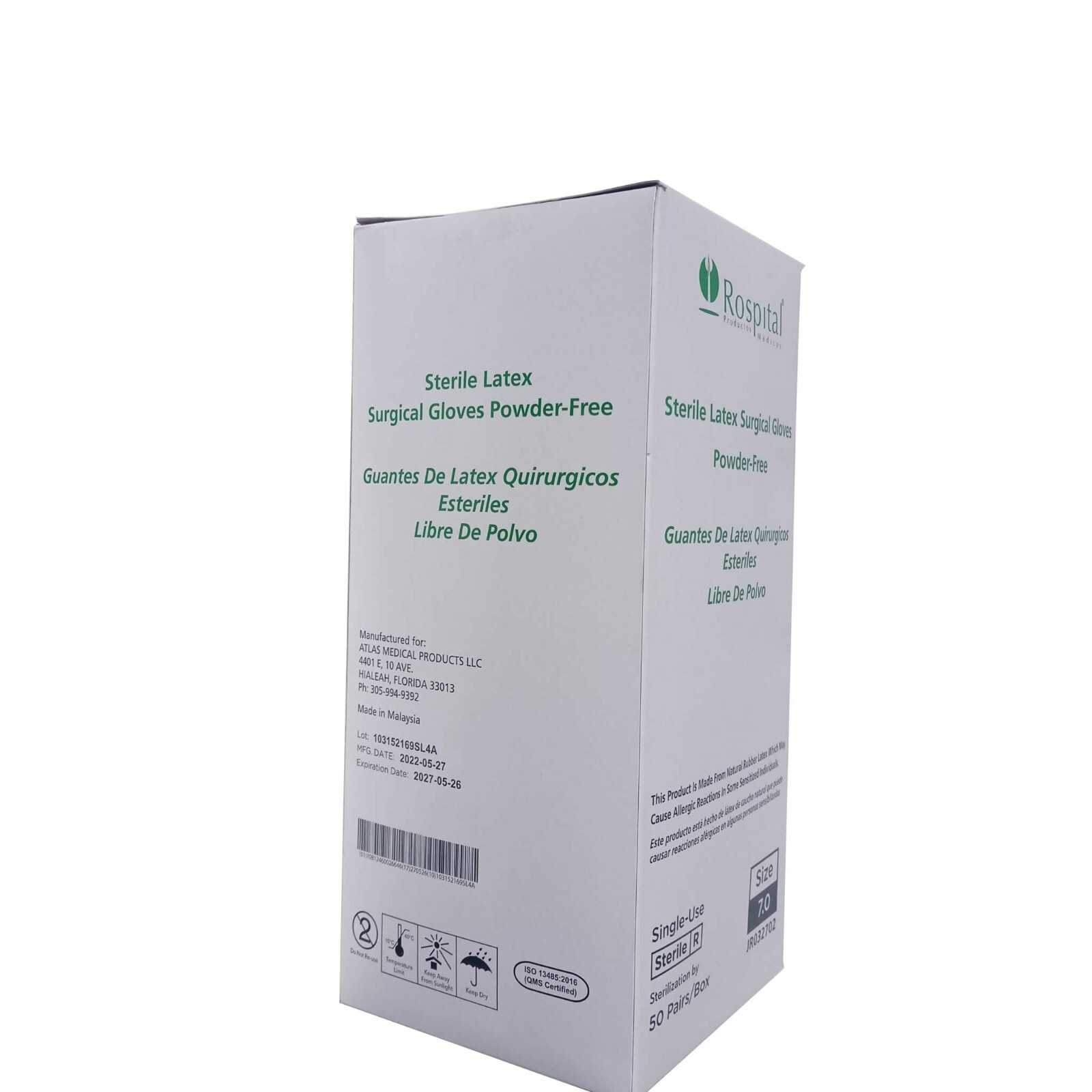 Sterile Latex Surgical Gloves Powder-Free 6.0 to 8.5 (50/400 pcs) from Malaysia
