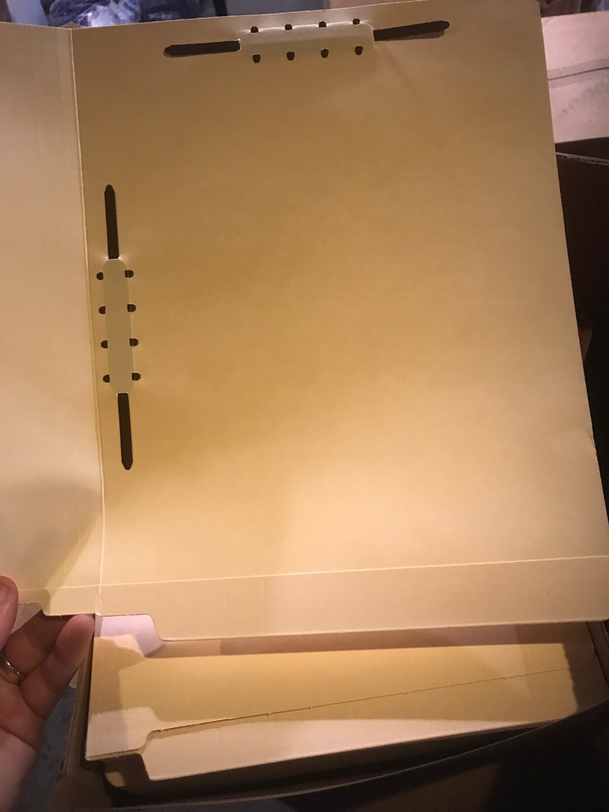 Lot Of 50 Smead Medical End Tab Folder Fastener 3 Locations 8.50″X11″ Manila