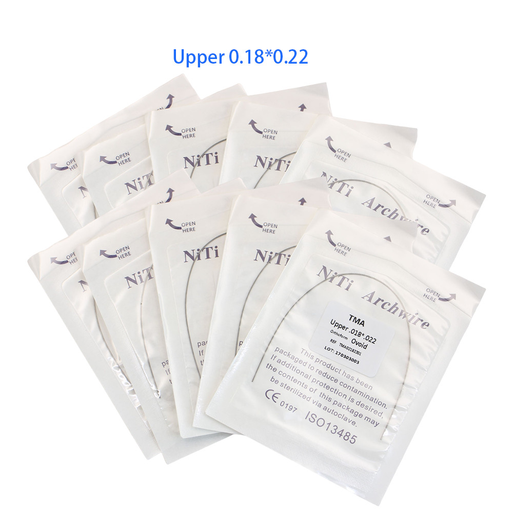 Dental Orthodontic TMA Beta Ti-Mo Arch Wires Rectangular Round Arch Ovoid Form