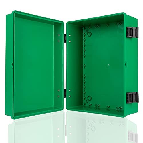 Outdoor Electrical Junction Box- 16 x 12″ Green Durable Hinged Project Enclosure