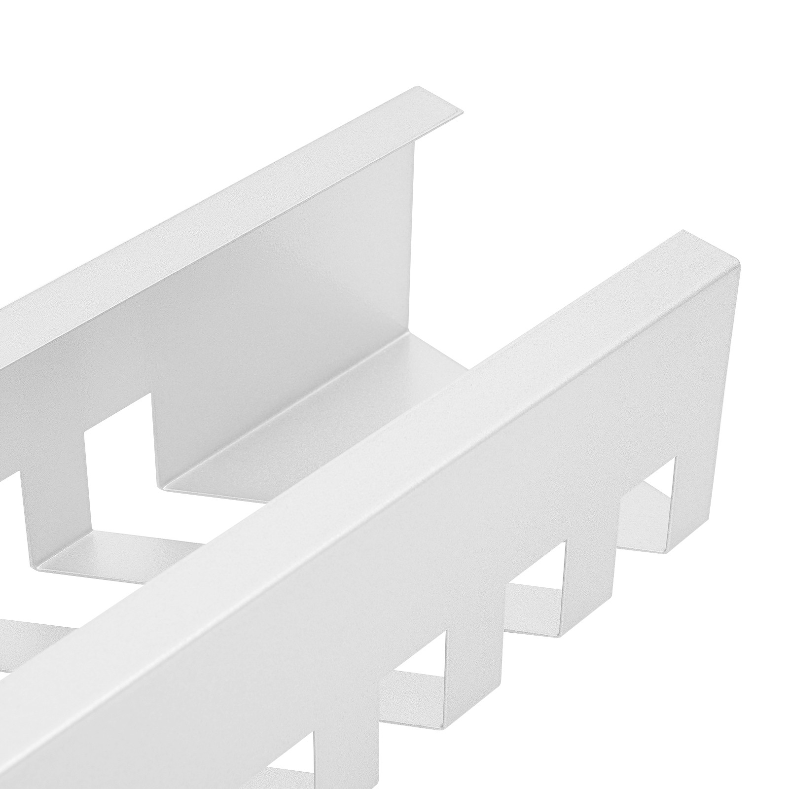 10-Slot Tile Display Rack Tabletop 45° Sample Stand White Iron
