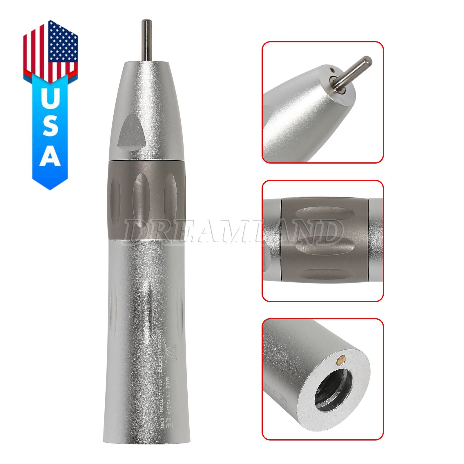 Dental Slow Low Speed Handpiece Push Contra Angle NSK Style Air Motor 4Holes