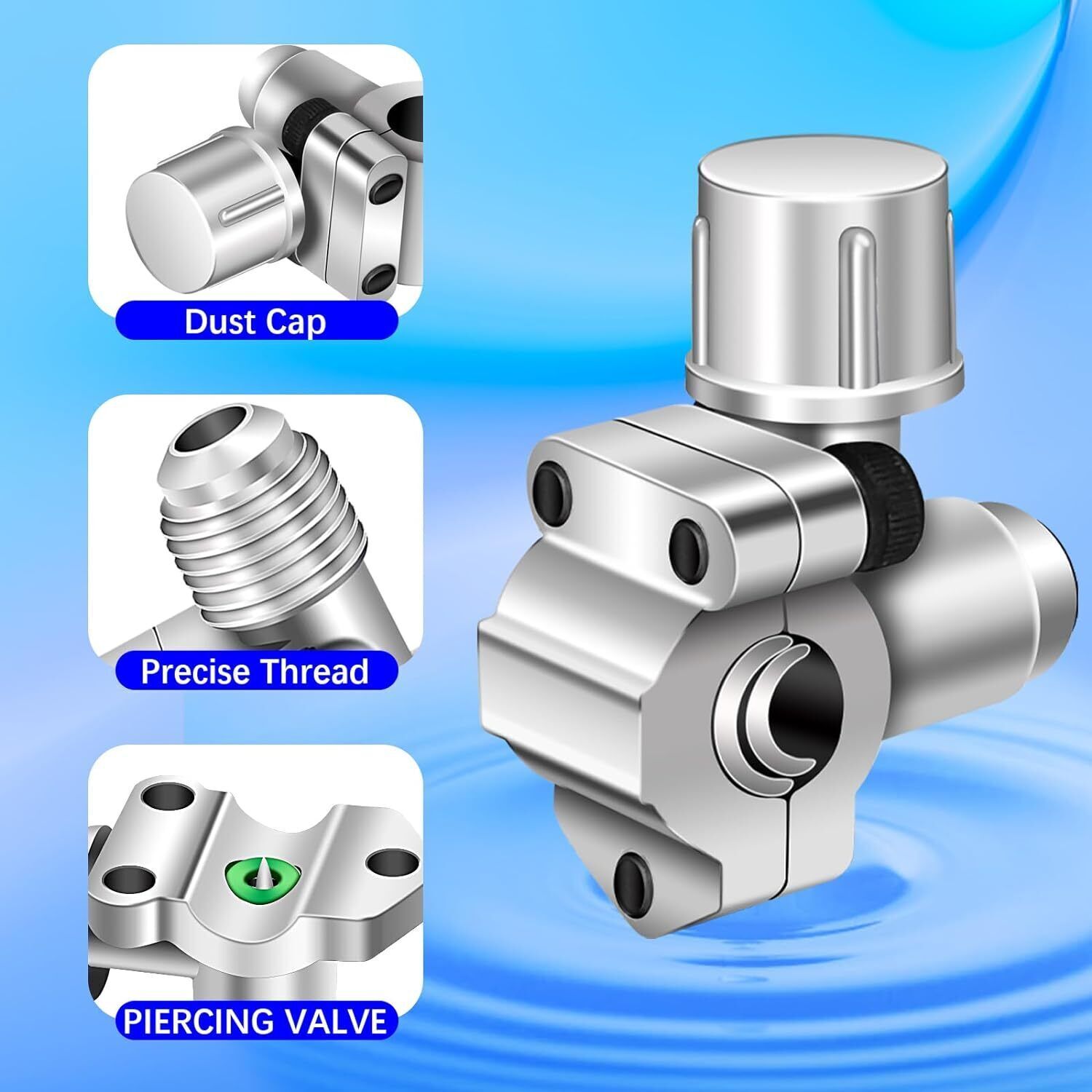 4/8/12/16/20X BPV31 Bullet Piercing Valve Kit For A/C Refrigeration Lines NEW