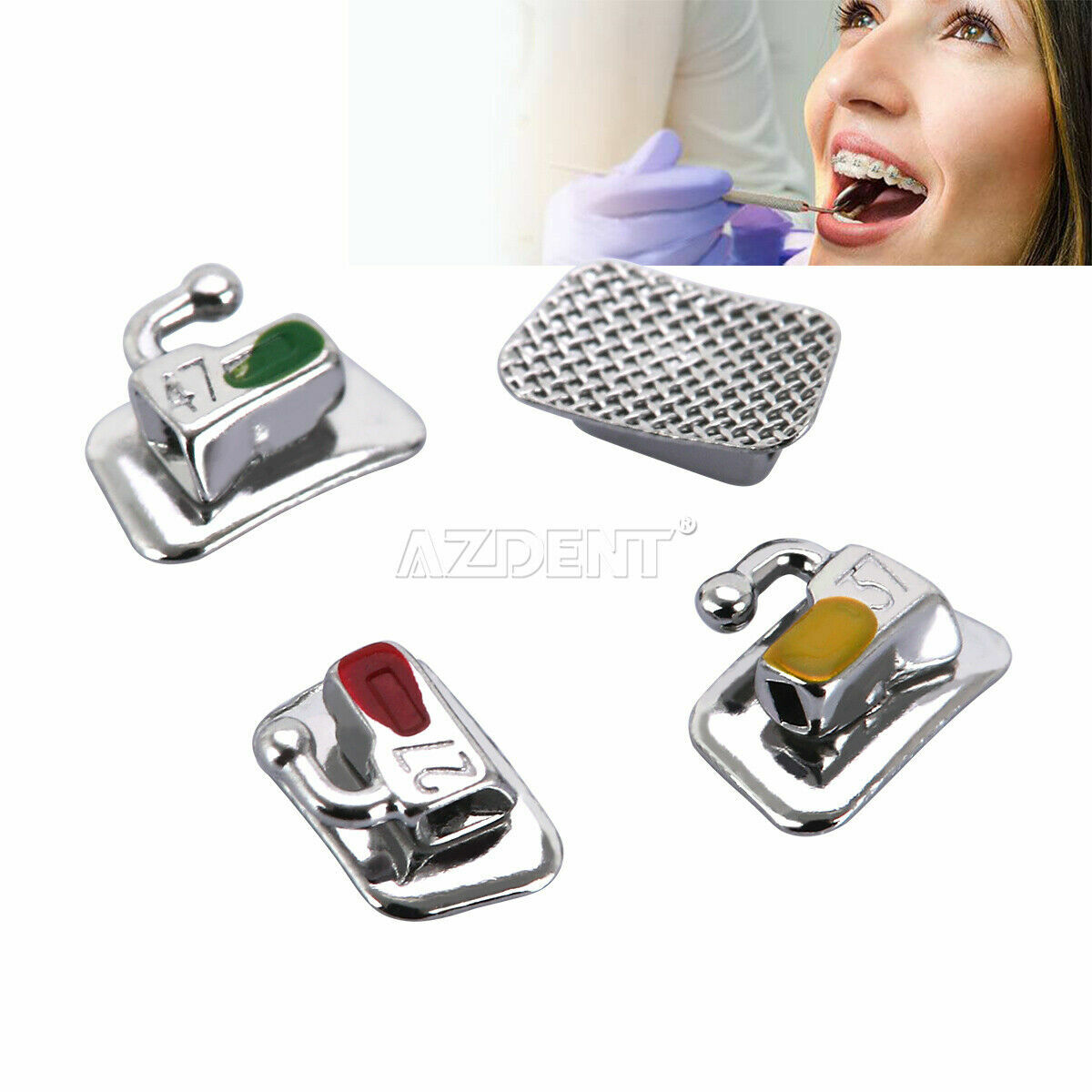10 Packs Tubos Bucales Adheribles Para Ortodoncia Dental MBT/Roth 022 1er Molar