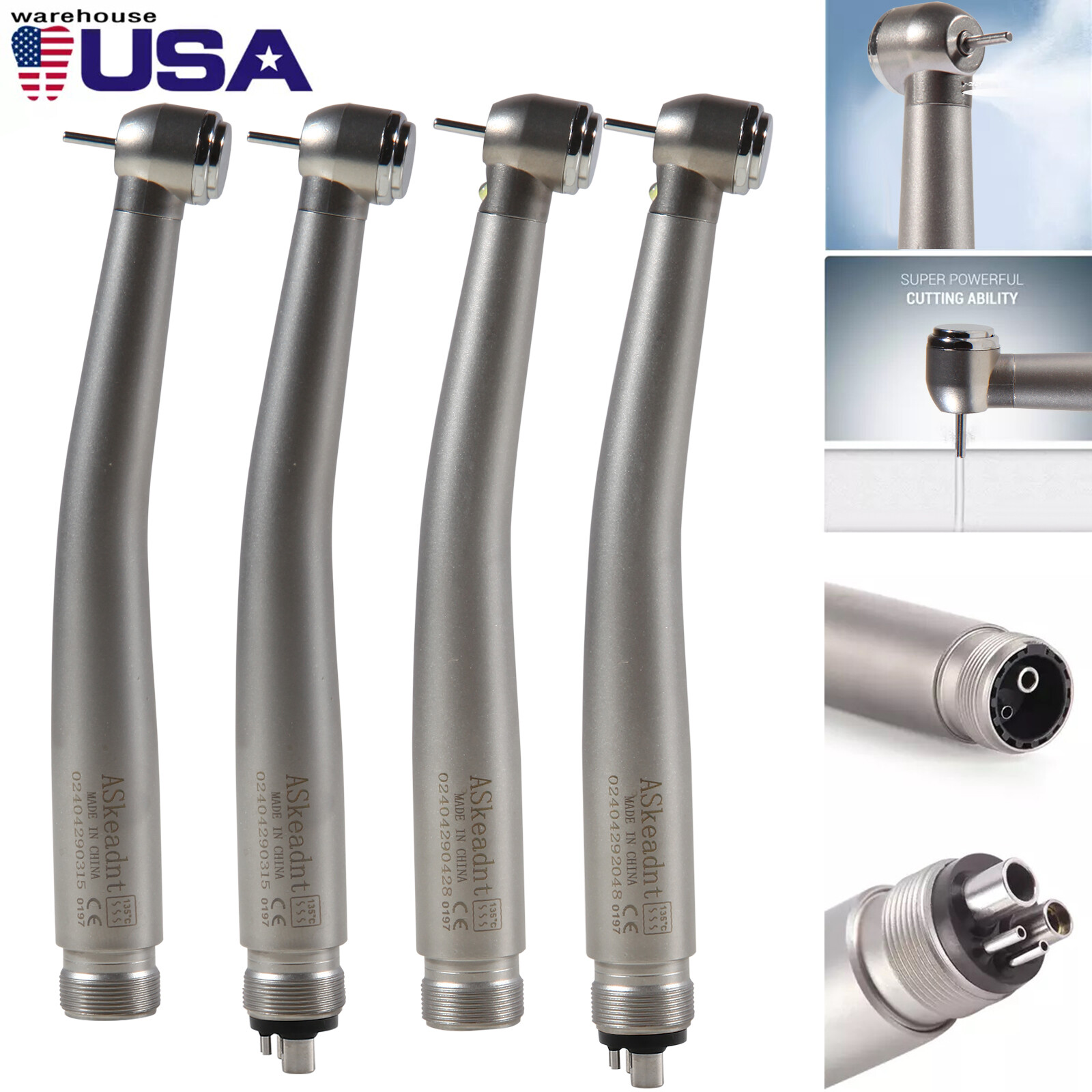 NSK Style Dental Fiber Optic LED E-generator/ High Speed Handpiece 2HOLE/4HOLE