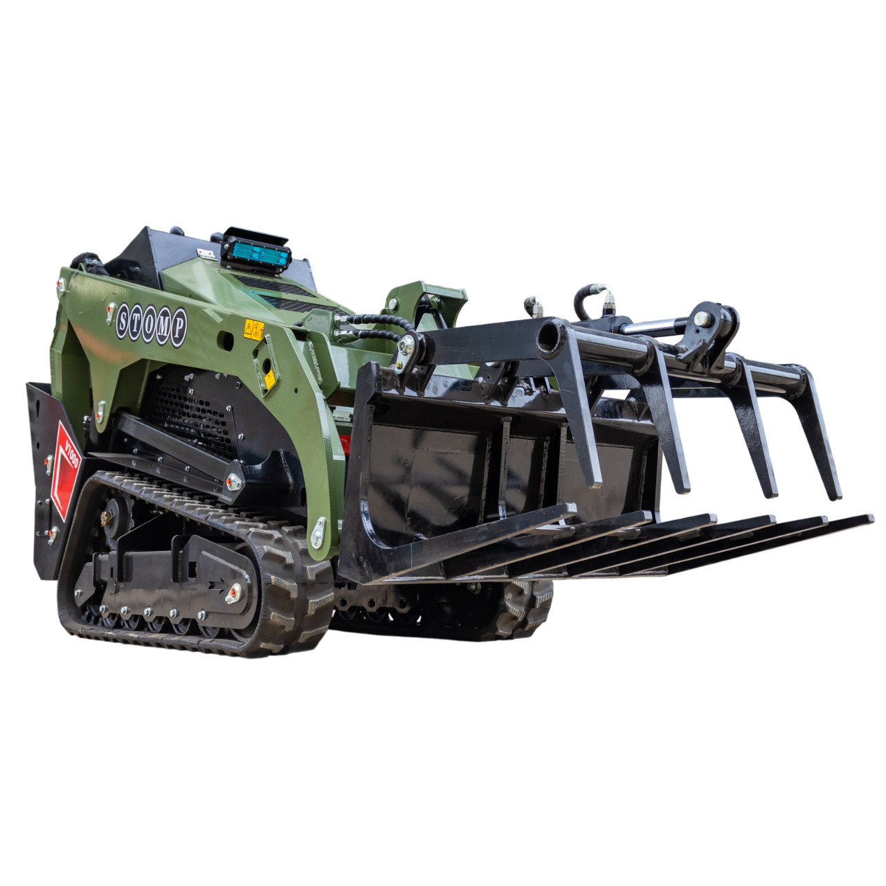 TYPHON STOMP V1000 1.5Ton Skid Steer Loader Kubota D1105 w Grapple and Bucket