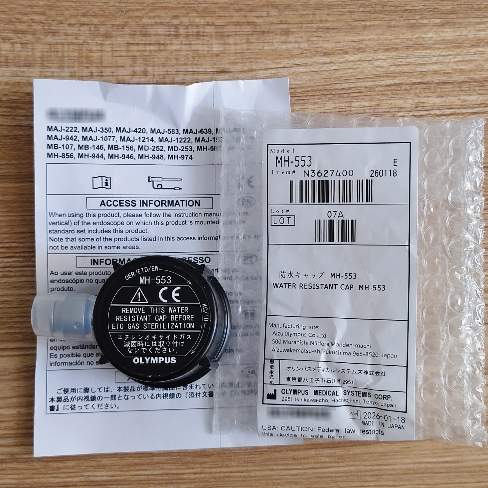 Fits For Olympus MH-553 MH553 Water Resistant Endoscope leakage test cap US