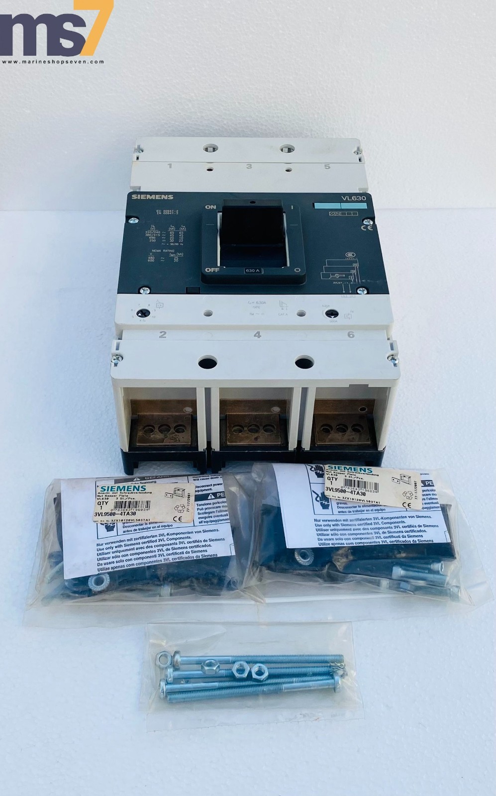 SIEMENS 3VL5763-1AA36-0AA0 VL630N MOLDED CASE CIRCUIT BREAKER 630A 3P #NEW