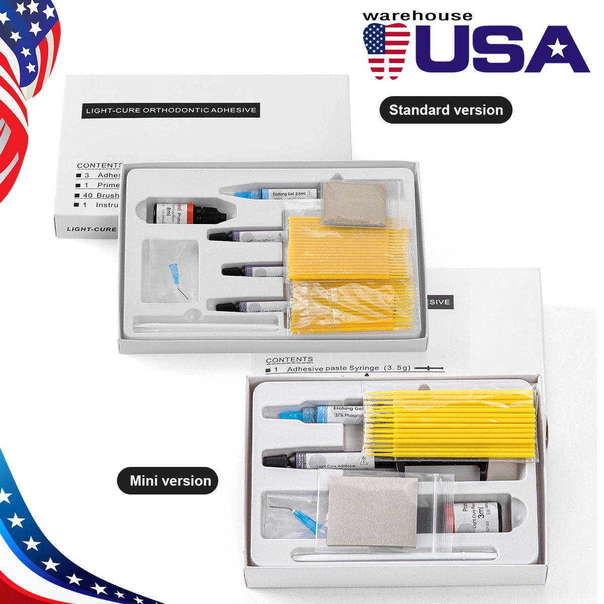 Dental Orthodontic Adhesive Dental Resin Kit Bonding System For ceramic Braces
