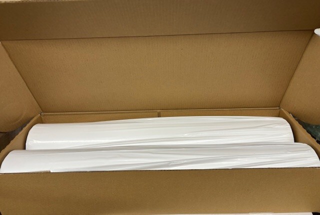 2 ROLLS 36″ x 500′ 20lb Bond Paper Wide Format Engineering Copier 3″ core