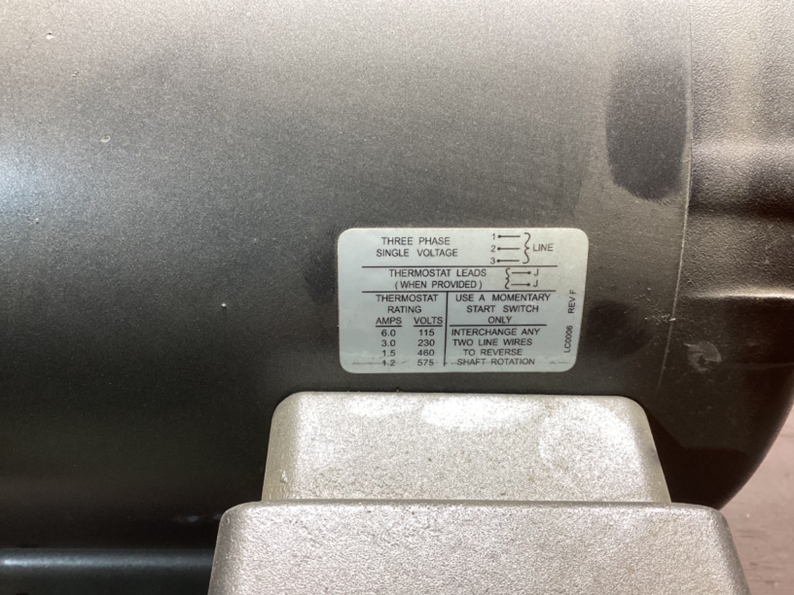 Baldor 7.5HP 3 Phase 1770 RPM 200-208v Enclosure OPSB Electric Motor