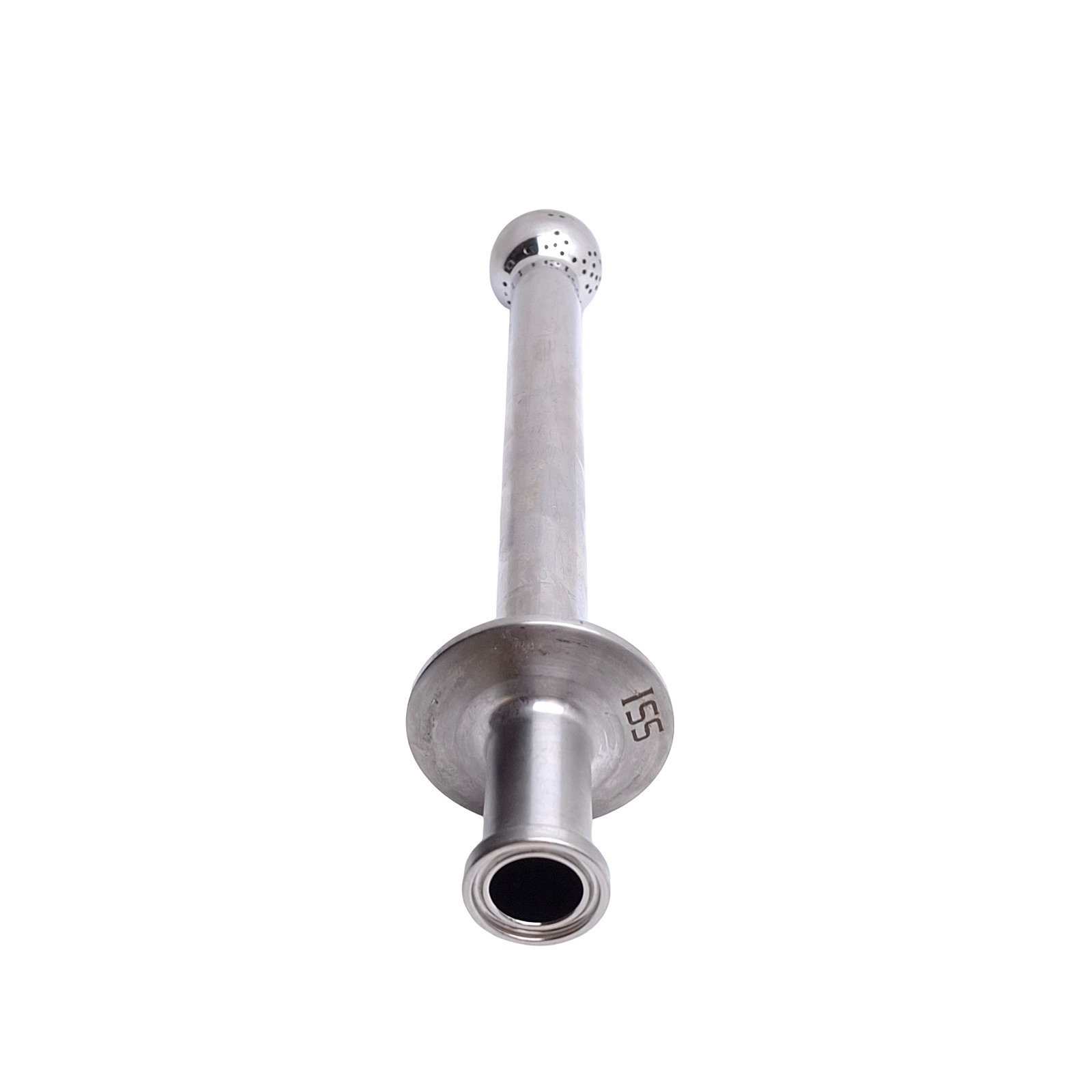 ISS Sanitary Supply Tube With Spray Ball, 1/2in Tri-Clamp 8.12in Internal Length