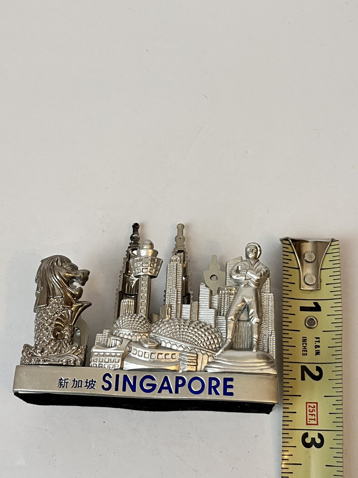Singapore Kuala Lumpur Malaysia Business Card Holder Silver Tone New