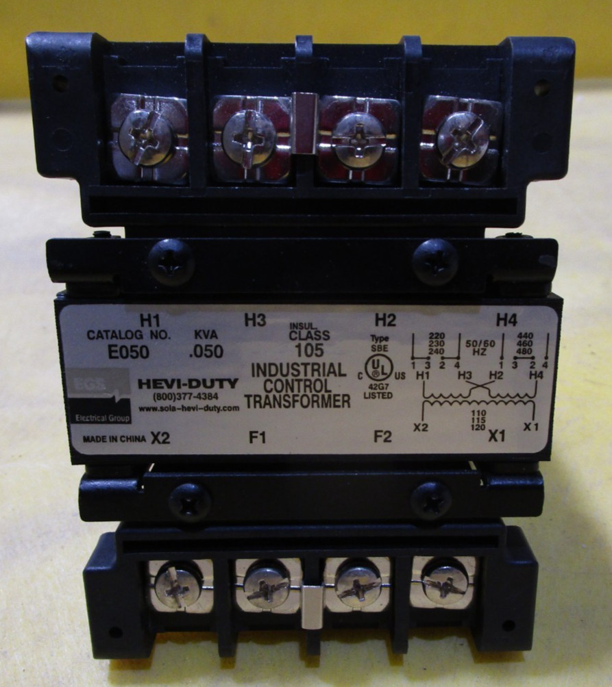 EGS Hevi-Duty E050 Class 105 Industrial control transformer