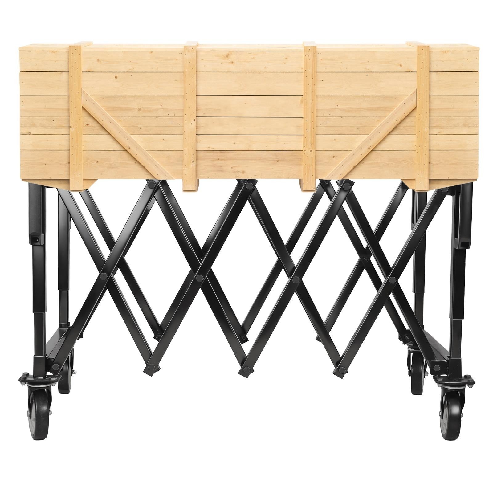 992 Lbs Heavy Duty Funeral Casket Cart Foldable Mortuary Stretcher Stand with Wh