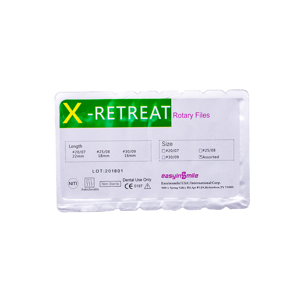 5Packs Dental Root Canal X-Retreatment Endo Files Endodontic NiTi Rotary Files