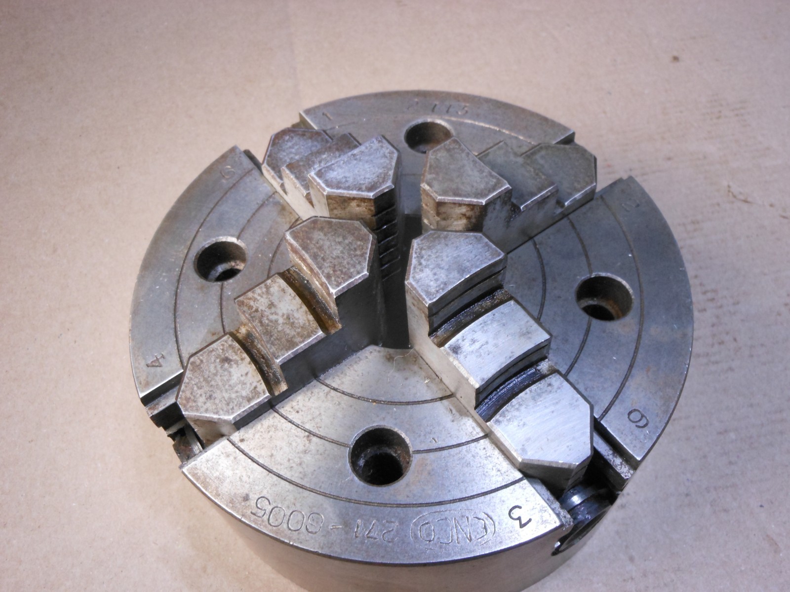 6″ Enco Lathe Chuck 4 Jaw Plain Back 271-6005 2773